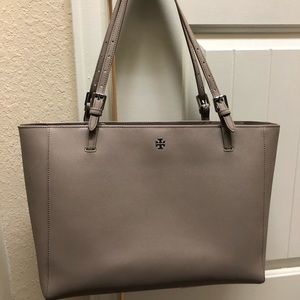 Tory Burch French grey tote.